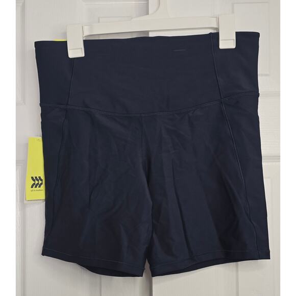 All in Motion Women's Navy Blue Effortless Support Pocketed Bike Short- Large - Picture 1 of 6